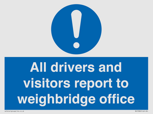 All drivers and visitors report to weighbridge office